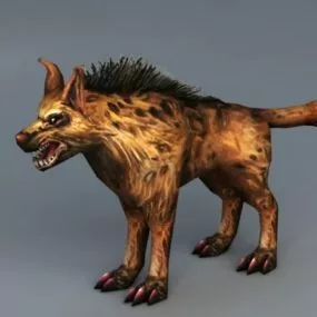 African Wild Dog Animal 3d model