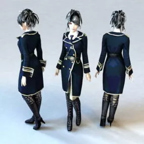 Airline Stewardess 3d model