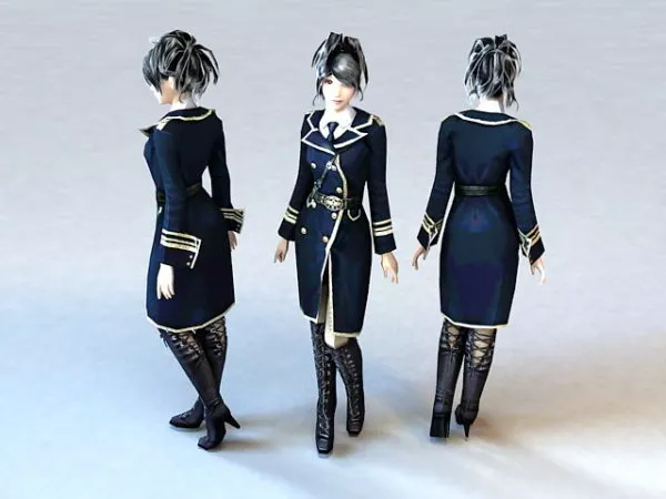 Airline Stewardess 3d model Airline Stewardess 3d model