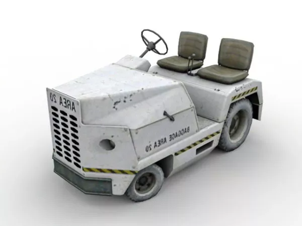 Low Poly Tractor 3d model