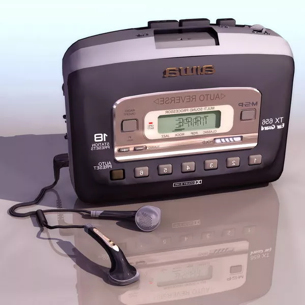 Aiwa Walkman Audio Cassette Player 3d model Aiwa Walkman Audio Cassette Player 3d model