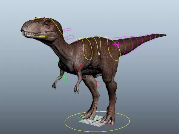 Albertosaurus Dinosaur Rig 3d model Albertosaurus Dinosaur Rig 3d model