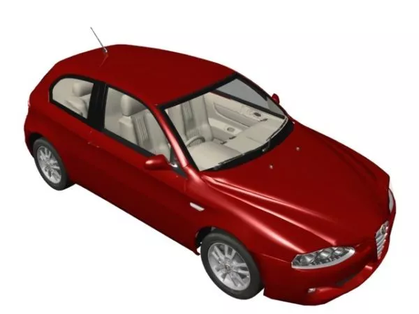 Alfa Romeo 147 Compact Luxury Car 3d model Alfa Romeo 147 Compact Luxury Car 3d model