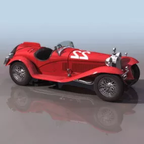 Alfa Romeo 8c 2300 Racing Car 3d model