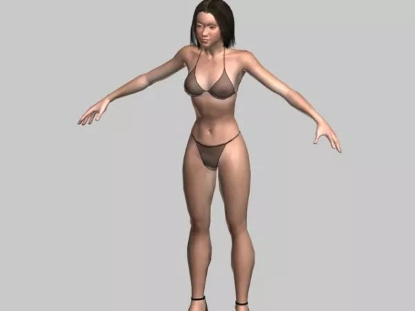 Alicia Bikini Rigged 3d model Alicia Bikini Rigged 3d model