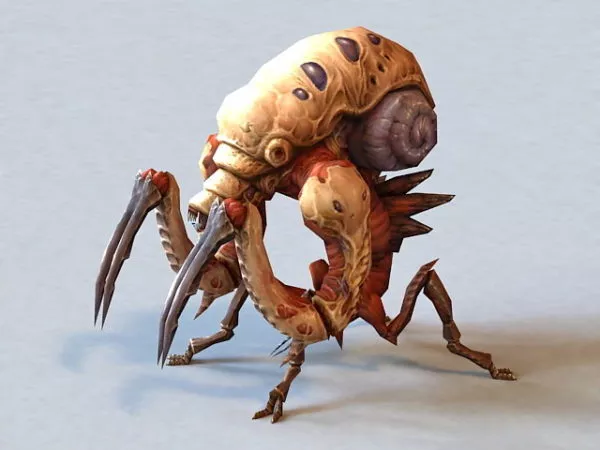 Red Centipede V1 3d model
