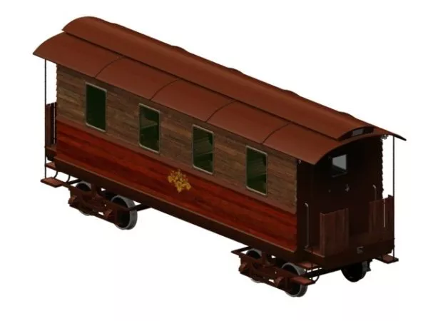 American Railroad Passenger Car 3d model American Railroad Passenger Car 3d model