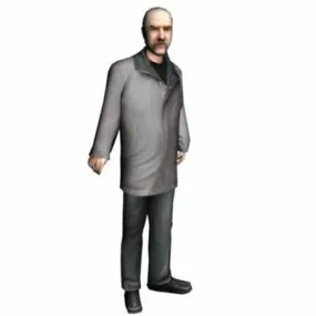 Character American Senior Business Man 3d model