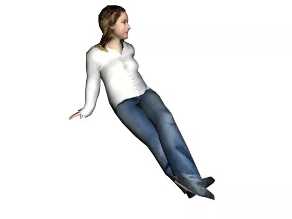 Woman Relax Sitting Pose 3d model