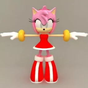 Amy Rose Sonic The Hedgehog Character 3d model