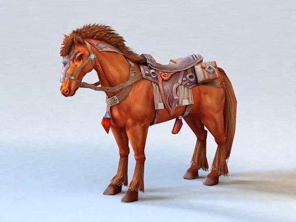 Ancient Arabian Horse 3d model Ancient Arabian Horse 3d model