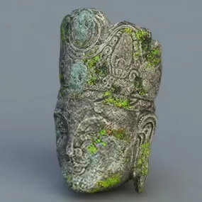 Ancient Buddha Head 3d model