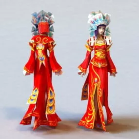 Ancient China Bride 3d model