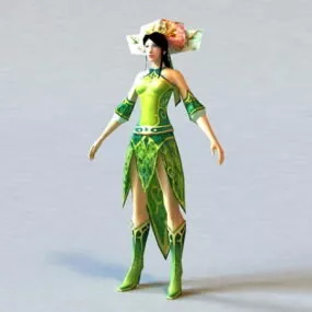 Ancient Chinese Anime Girl 3d model