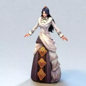 Ancient Chinese Clothing Woman 3d model