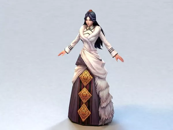 Ancient Chinese Clothing Woman 3d model Ancient Chinese Clothing Woman 3d model