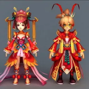 Ancient Chinese Couples 3d model