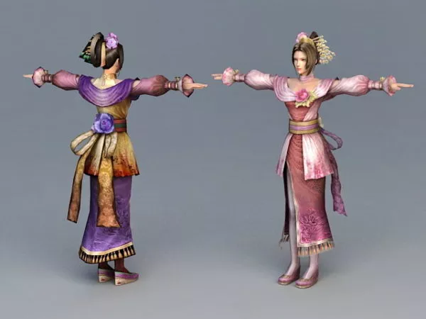 Female Warrior SciFi With Armor 3d model