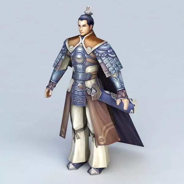 Ancient Chinese General Character 3d model Ancient Chinese General Character 3d model