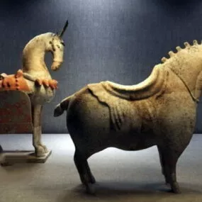 Ancient Chinese Horse Sculpture 3d model