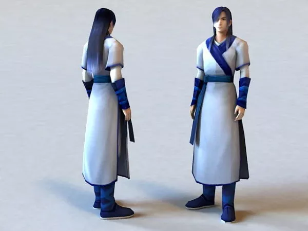 Ancient Chinese Man 3d model Ancient Chinese Man 3d model