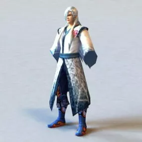 Ancient Chinese Man With No Arm 3d model