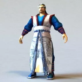 Ancient Chinese Old Man Character 3d model