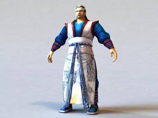 Ancient Chinese Old Man Character 3d model Ancient Chinese Old Man Character 3d model