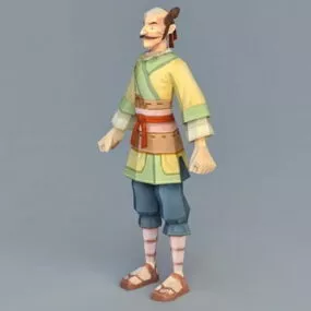 Ancient Chinese Peasant Character 3d model