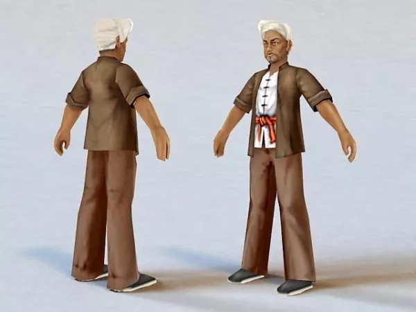 Ancient Chinese Peasant Farmer 3d model Ancient Chinese Peasant Farmer 3d model
