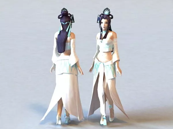 Ancient Chinese Pretty Girl 3d model Ancient Chinese Pretty Girl 3d model