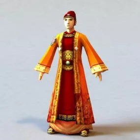 Ancient Chinese Scholar Official 3d model