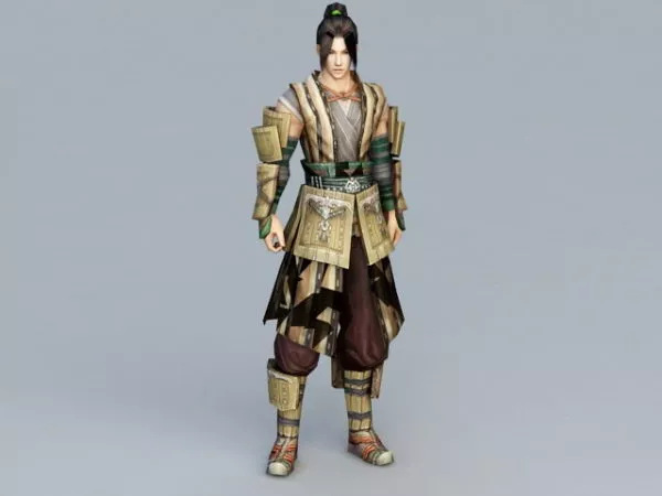 Chinese Swordsman Character 3d model Chinese Swordsman Character 3d model