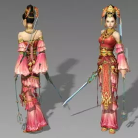Ancient Chinese Swordswoman 3d model