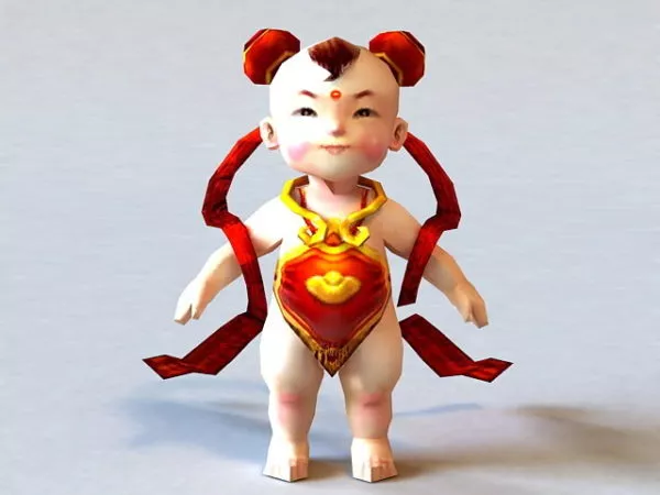 Ancient Chinese Toddler Boy 3d model Ancient Chinese Toddler Boy 3d model