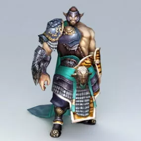 Ancient Chinese Warrior Rigged & Animated 3d model