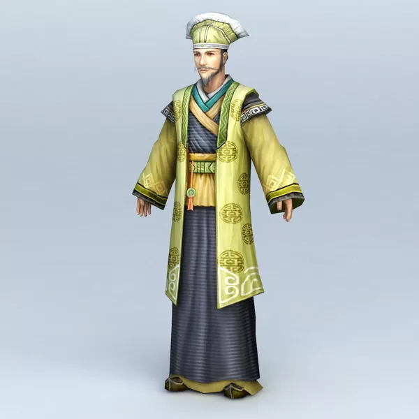 Ancient Chinese Wealth Man 3d model Ancient Chinese Wealth Man 3d model