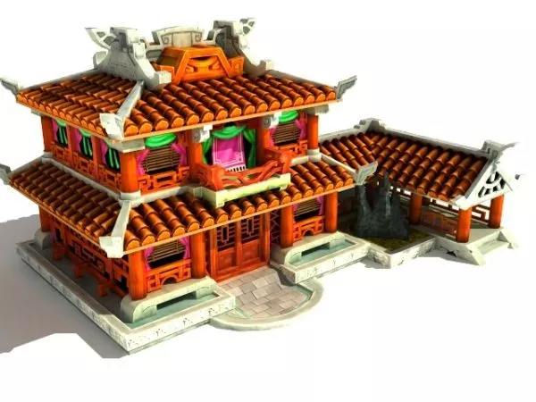 Ancient Chinese Fantasy House 3d model Ancient Chinese Fantasy House 3d model