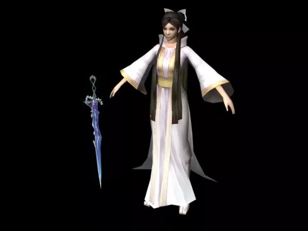 Ancient Chinese Girl Sword Character 3d model Ancient Chinese Girl Sword Character 3d model
