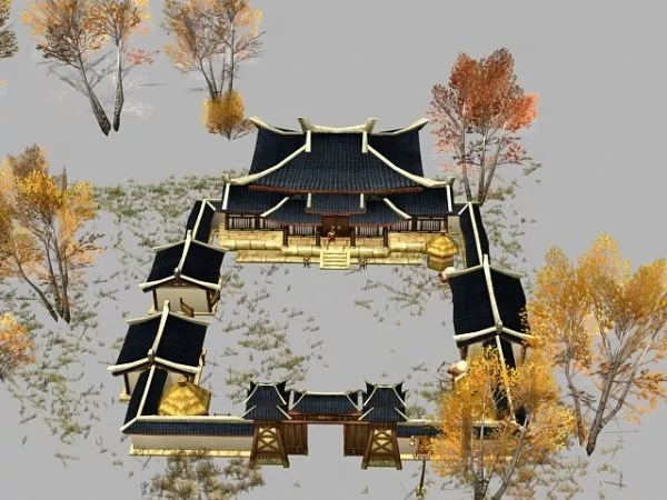 Ancient Chinese Post House 3d model Ancient Chinese Post House 3d model