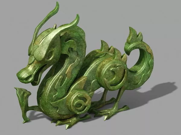 Ancient Dragon Statue 3d model Ancient Dragon Statue 3d model