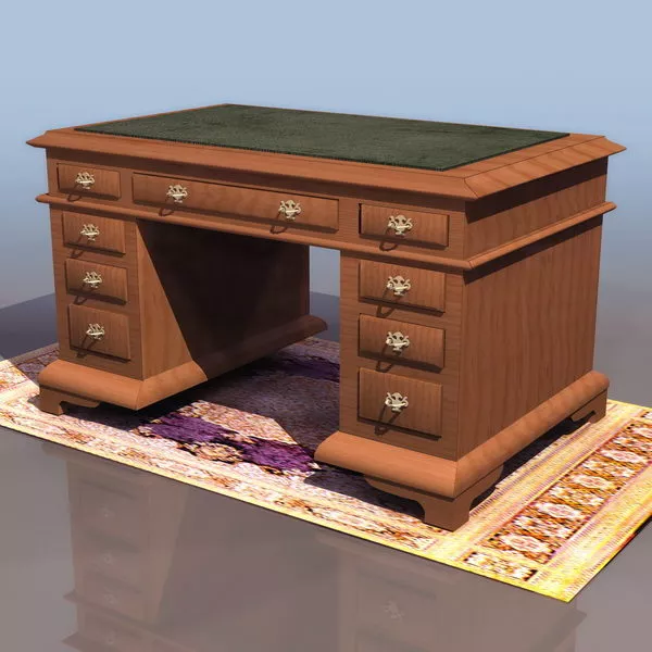 Ancient England Writing Desk 3d model Ancient England Writing Desk 3d model