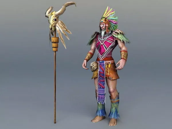 Ancient Indian Chief 3d model Ancient Indian Chief 3d model