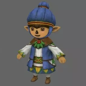 Ancient Japanese Boy 3d model
