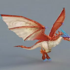 Ancient Red Dragon Rig 3d model