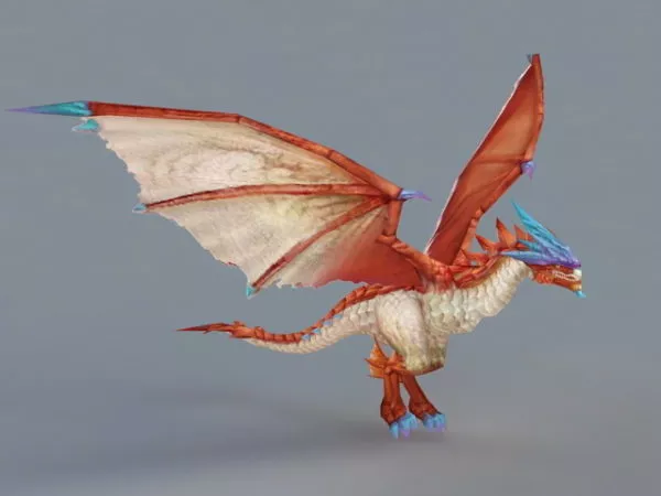 Ancient Red Dragon Rig 3d model Ancient Red Dragon Rig 3d model