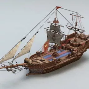 Ancient Sailing Vessel 3d model
