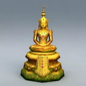 Ancient Thai Buddha Statue 3d model
