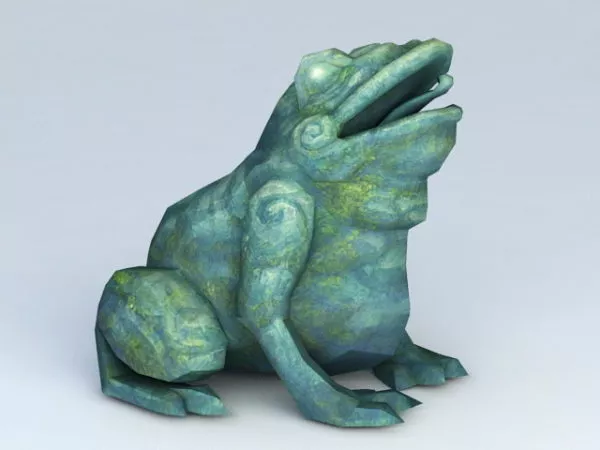 Ancient Toad Statue 3d model Ancient Toad Statue 3d model