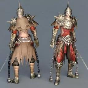 Ancient Warrior With Sword 3d model